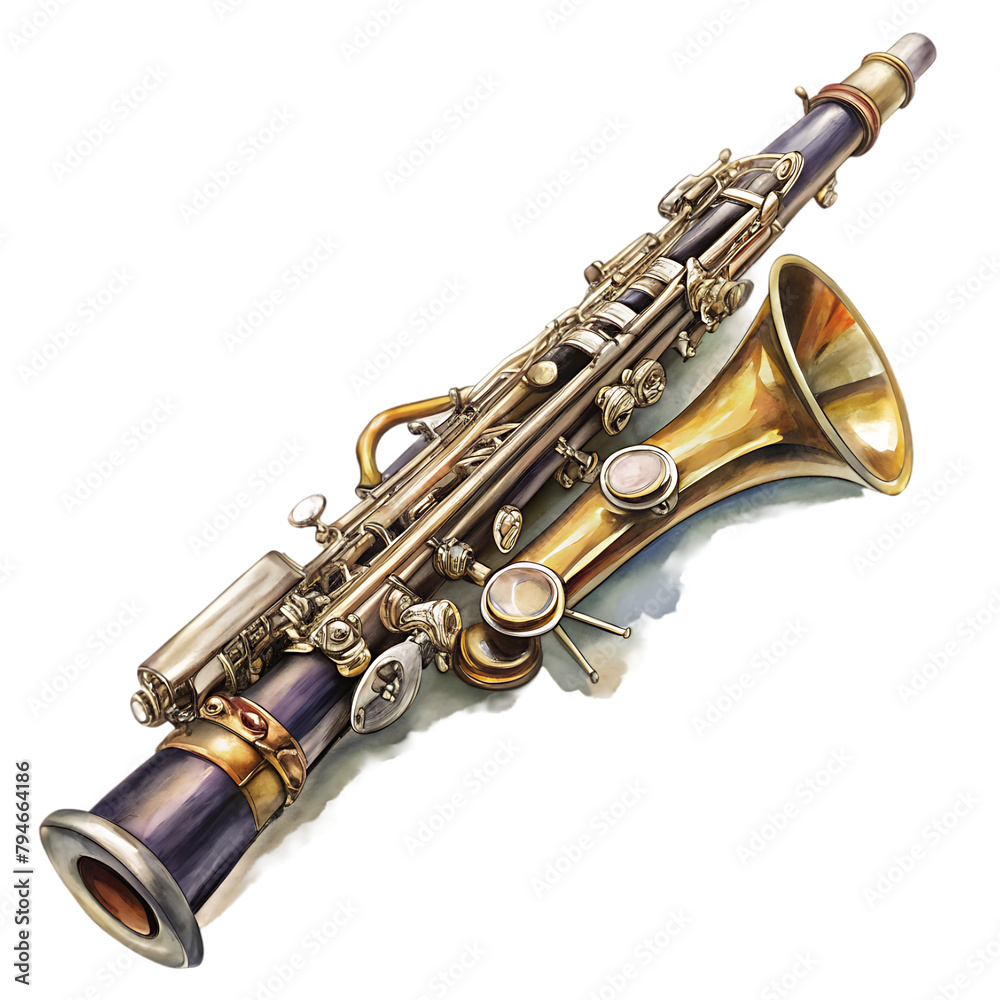 Fototapeta premium clarinet transparent background