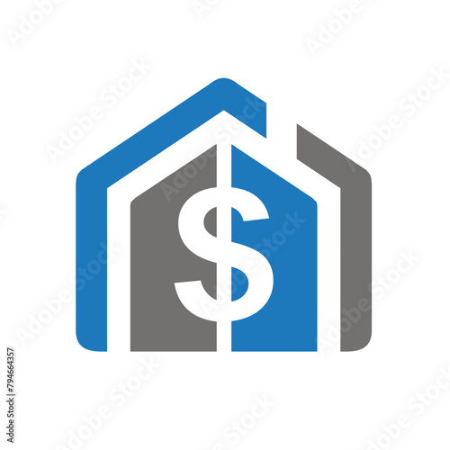 house or home with dollar sign in the middle