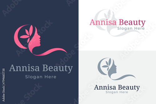 beauty  hijab logo design template