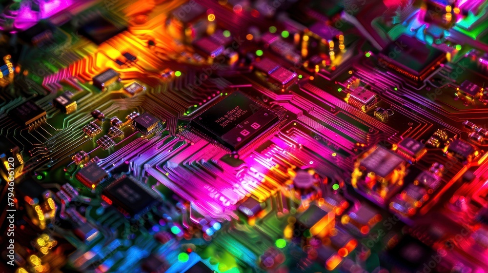 Obraz premium Photos CPU board modern style