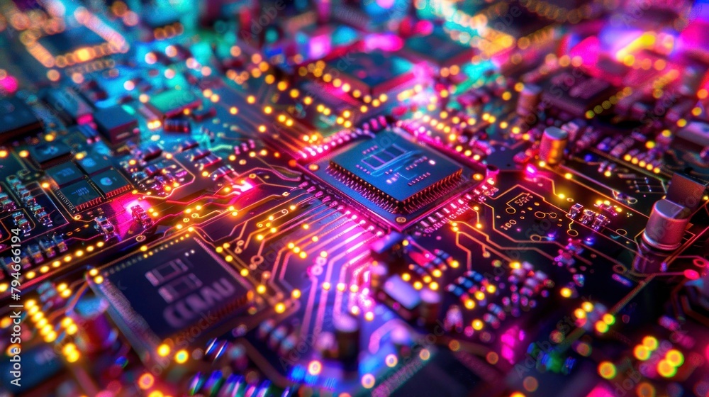 Obraz premium Photos CPU board modern style