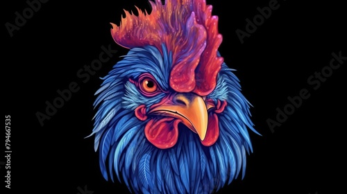 chicken head vector illustration photo