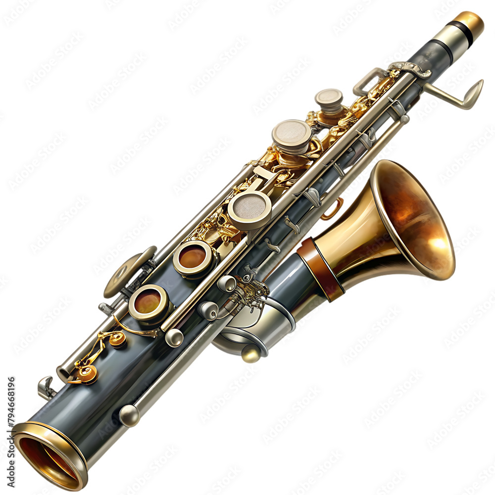 Naklejka premium clarinet transparent background