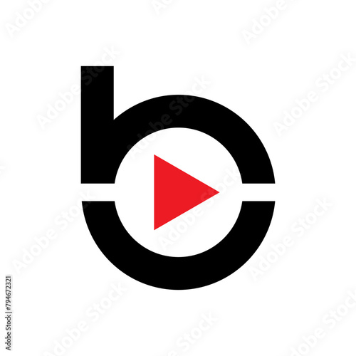 b media logo vector design illustration