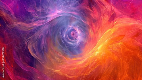 Vibrant colorful abstract background with swirling flow Created digitally in a fantasy art style for decorative inspiration photo