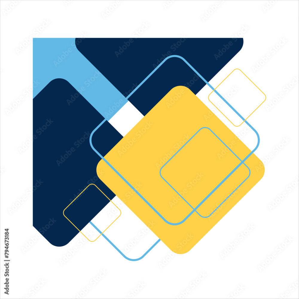 Modern Corner Geometric Shape Vector Element Modern Corner Geometric Shape Vector Element