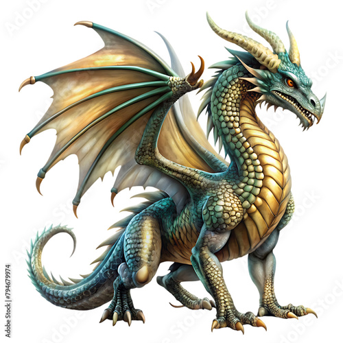 dragon with wings sitting transparent background © png sublimation