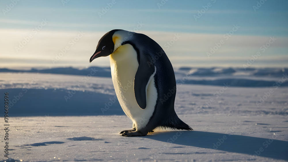 Fototapeta premium penguin in polar regions