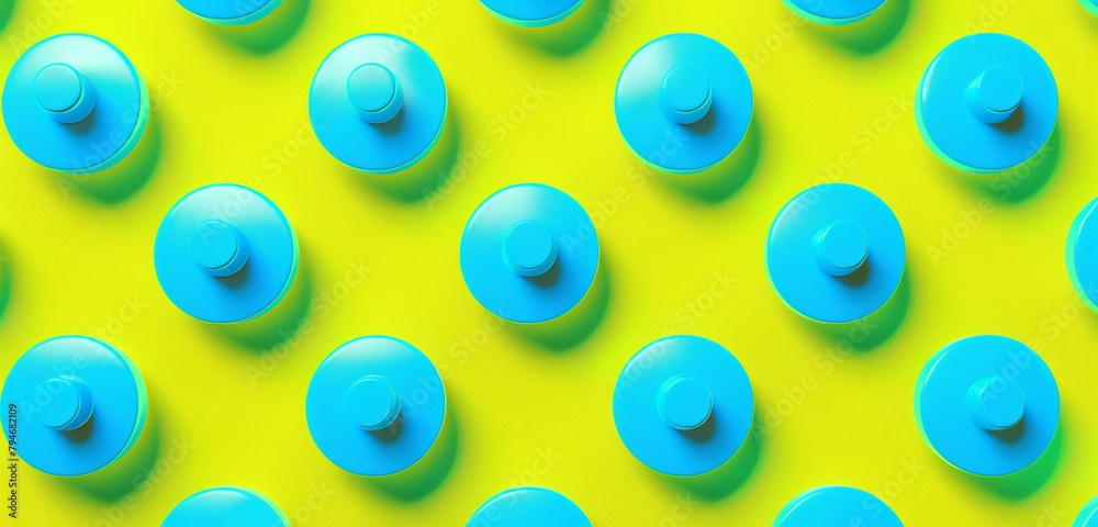 Electric blue dots on neon yellow for a vibrant, energizing polka dot pop.