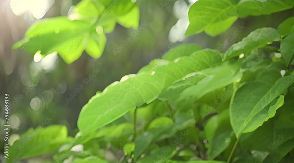 Nature of green leaf in garden at summer Natural green leaves plants using as spring background