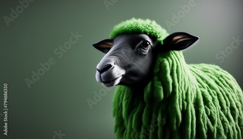ai generative of the rain fleece is very dense, this sheep is very warm and comfortable photo