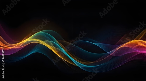 Vector abstract colorful flowing wave lines isolated on white background. Design element for technology, science, music or modern concept with deer head.generative.ai 