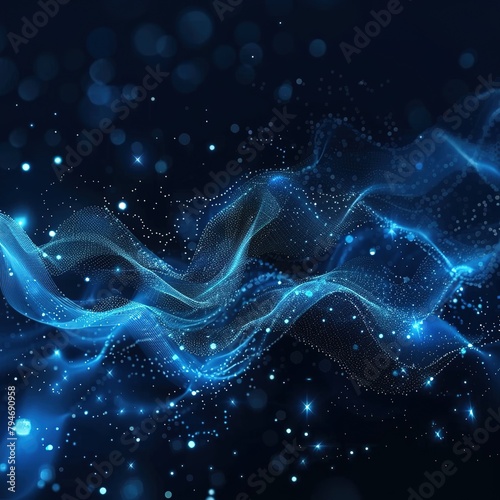 Digital wave blue abstract background
