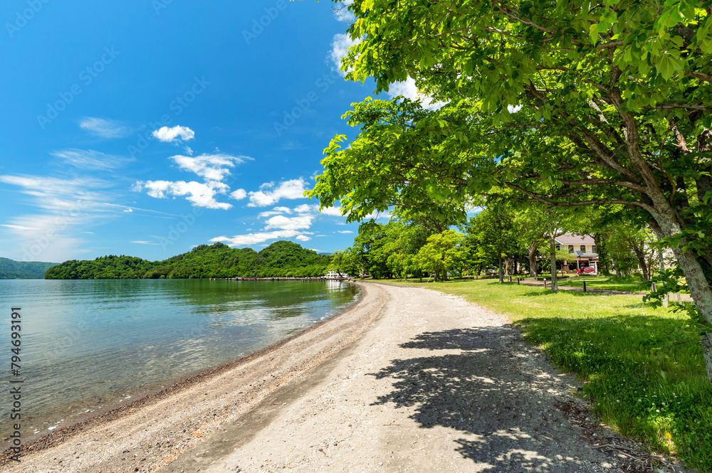 【青森県十和田湖休屋】十和田湖畔休屋の風景