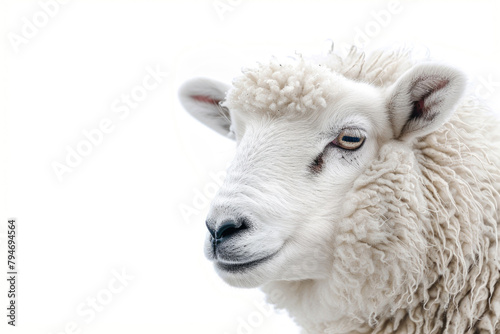 A fluffy sheep staring blankly © Venka