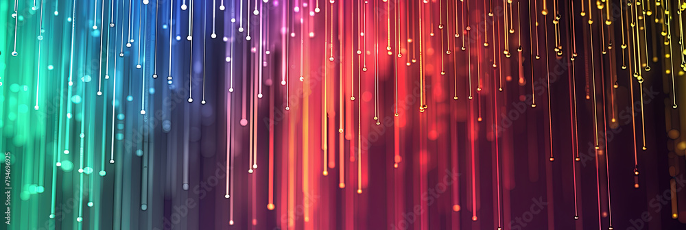 abstract background with a colorful gradient of vertical tubes, generative AI