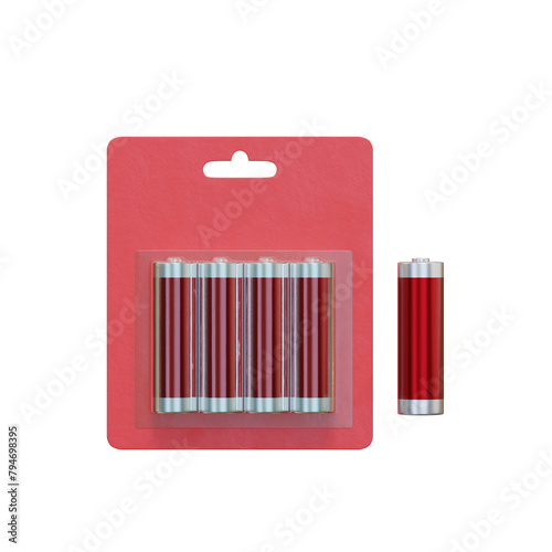 Battrey Mockup on White Background and Isolated