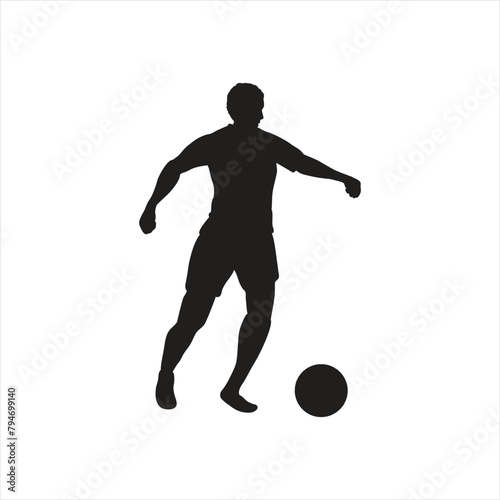 football player silhouette creative illustration vector of graphic , football player silhouette illustration vector , vector soccer player silhouette illustration for banner graphic  © Rajob
