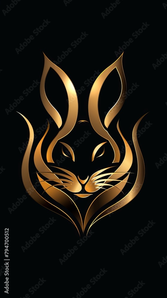 rabbit 12 (Zodiac) The golden line image of the Rat on a black background can create a feeling of luxury and elegance. The simplicity of the design may make it memorable and easily remembered. rabbit 12 (Zodiac) The golden line image of the Rat on a black background can create a feeling of luxury and elegance. The simplicity of the design may make it memorable and easily remembered.