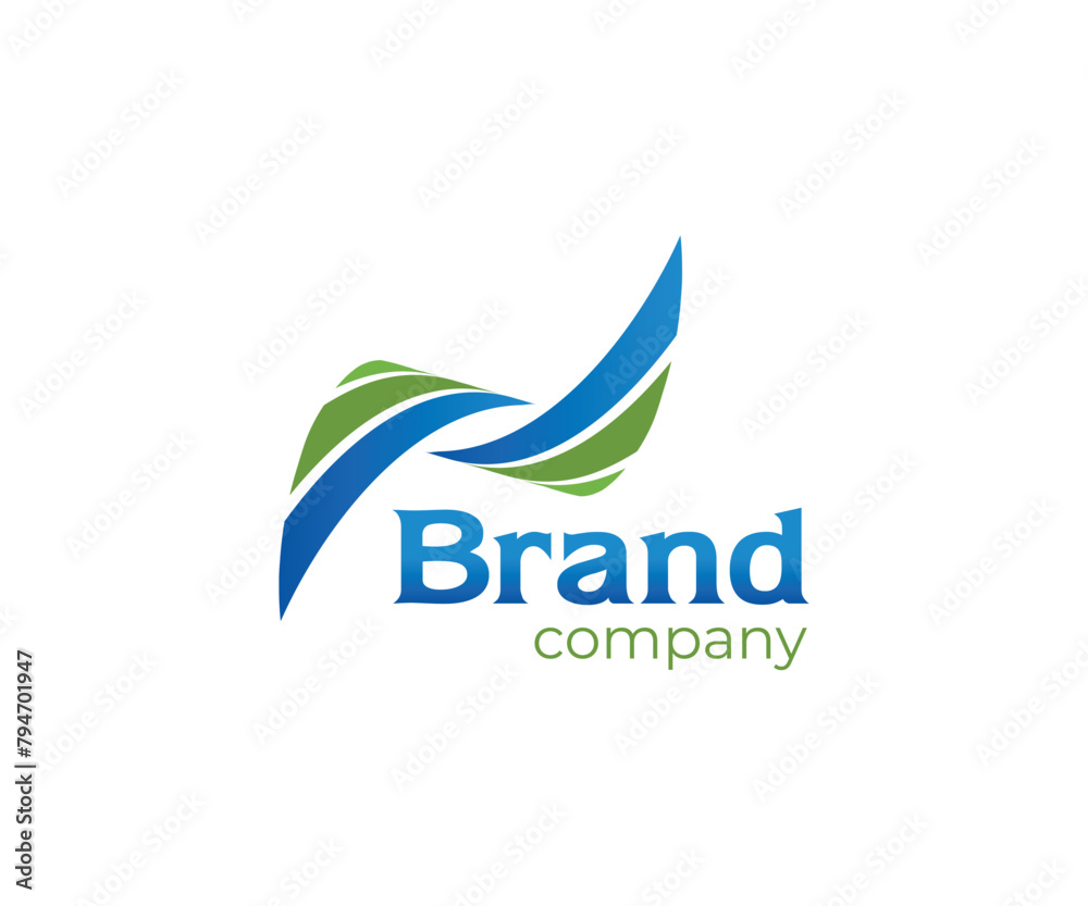 Company logo letter N wave logo design template Company logo letter N wave logo design template