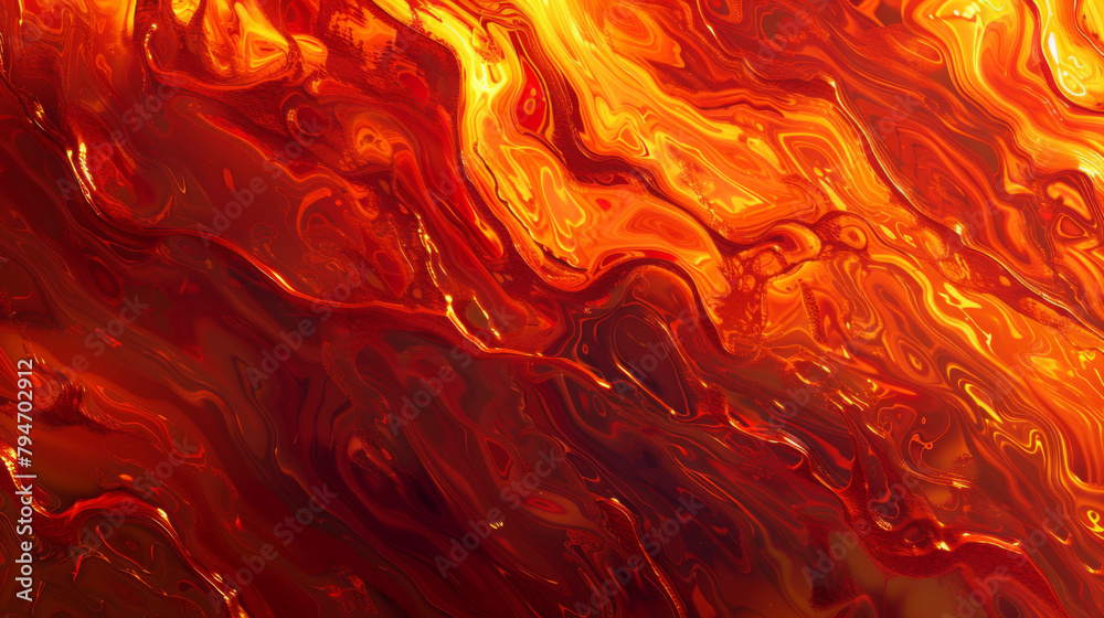 Orange and red hot lava texture background abstract shapes flowing streams