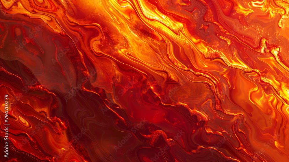 Molten lava texture background with intricate flowing details