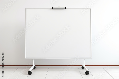 Obraz na płótnie A whiteboard on wheels isolated on a white background with space for copy w salonie