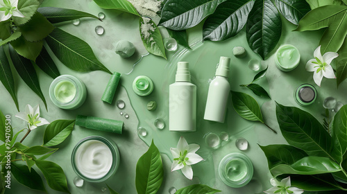 Image of eco-friendly organic skin care products, packaging
