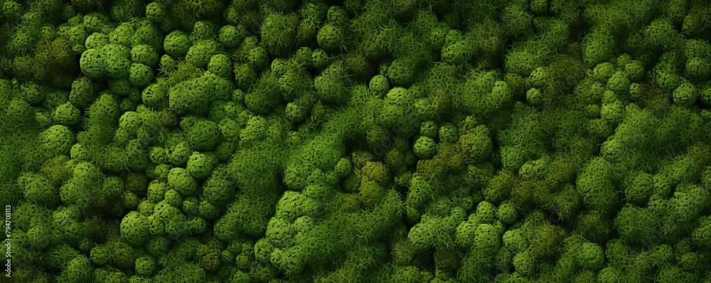 A close up of bright green moss. A close up of bright green moss.
