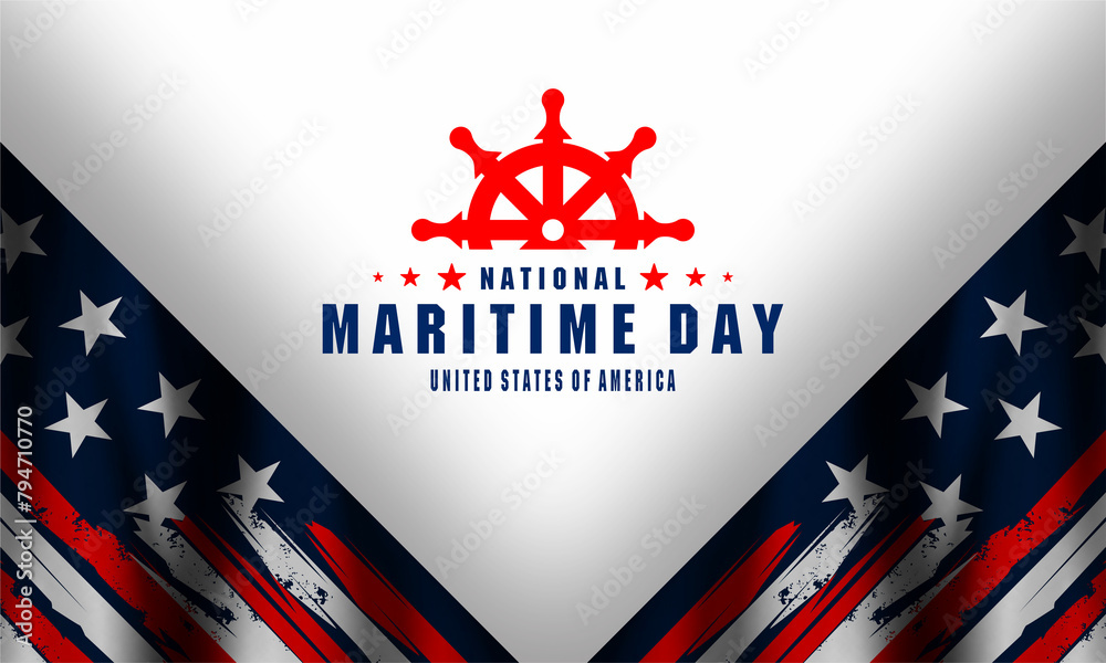 Happy National Maritime Day May 22 Background vector illustration Happy National Maritime Day May 22 Background vector illustration