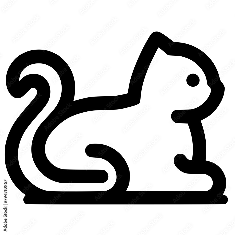 sitting cat icon Generative AI sitting cat icon Generative AI