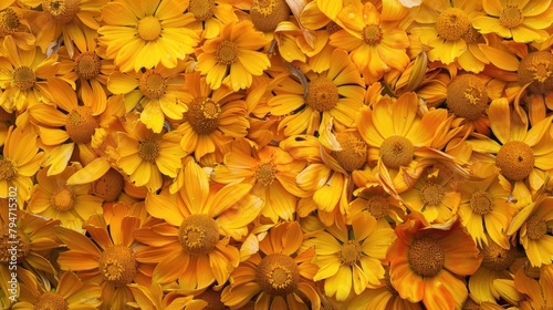 Full frame image of yellow sneezeweed Helenium photo