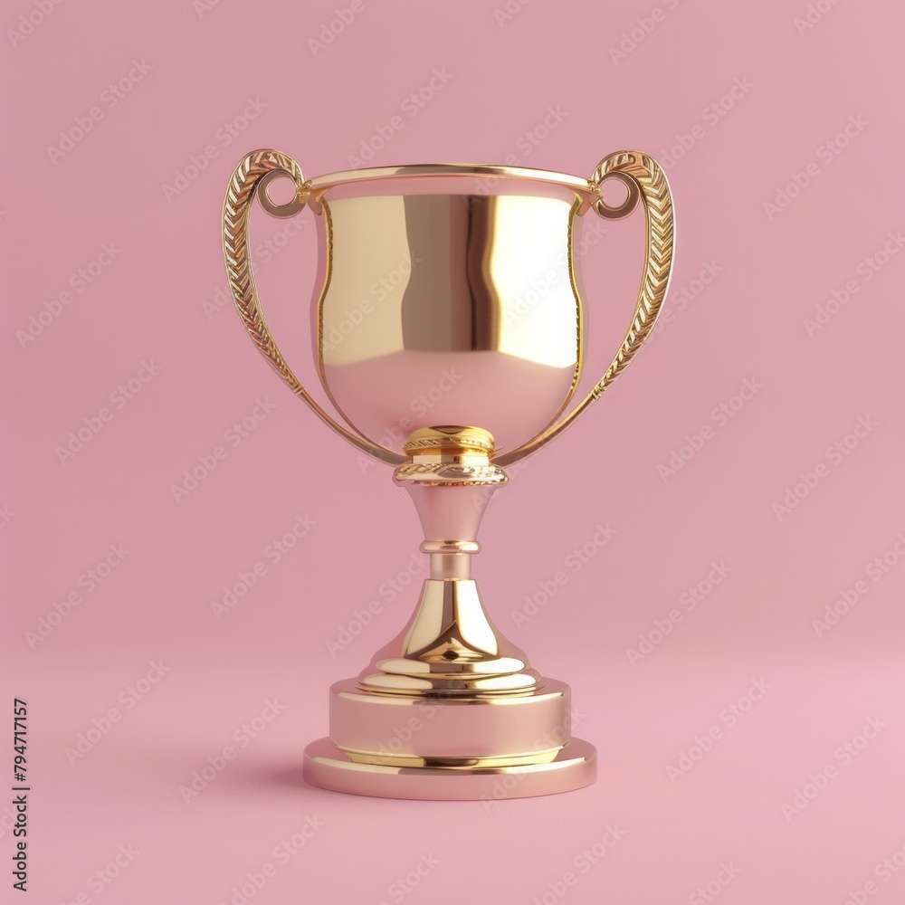 Design a 3D champion's trophy cup with a radiant gold finish and a classic design, AI Generative Design a 3D champion's trophy cup with a radiant gold finish and a classic design, AI Generative