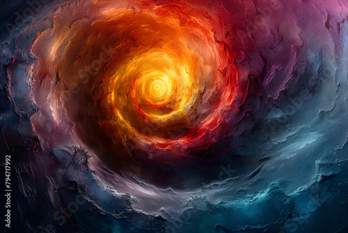 Hypnotic spirals of color spiraling into infinity, drawing the viewer into a mesmerizing vortex of abstract beauty and contemplation in a surreal display of digital artistry.