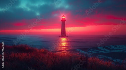 Magical lighthouse  Lighthouse on the coast