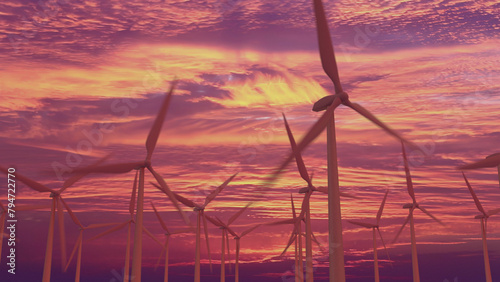 Wind Power Wonderland: 3D Representation of Renewable Energy Turbines in a Scenic Field