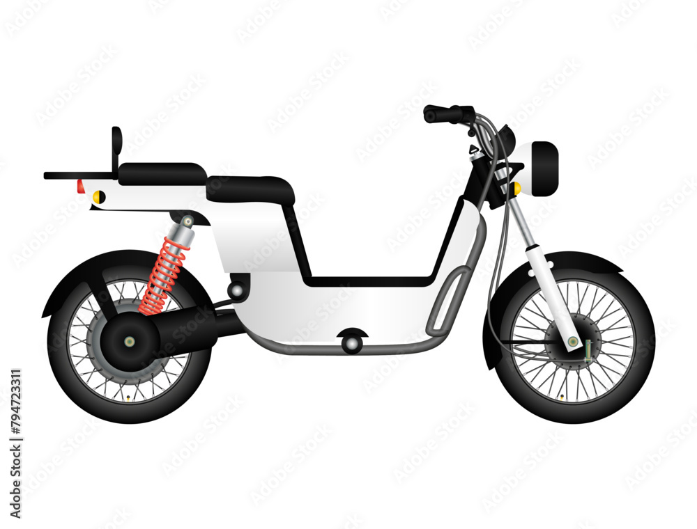 Vector Illustration of Electric Commercial Bike