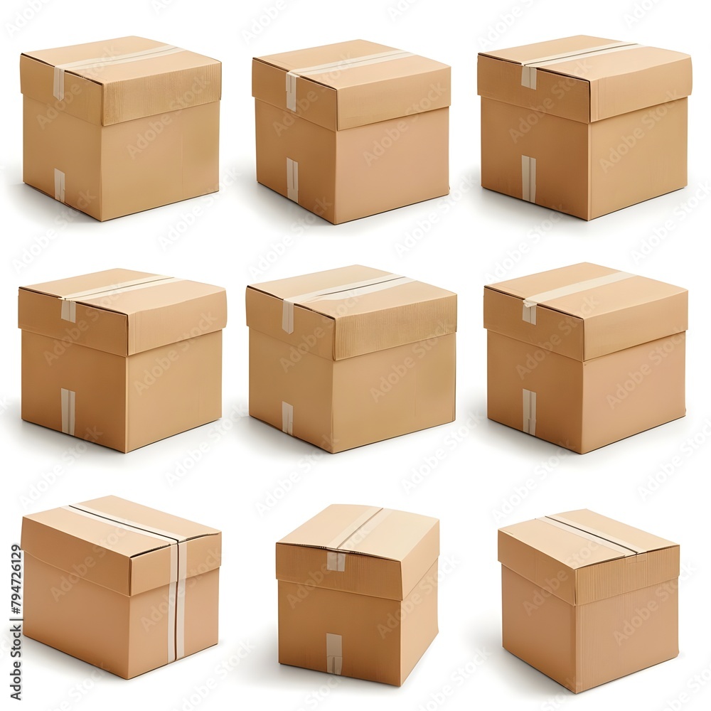 cardboard boxes on white background cardboard boxes on white background