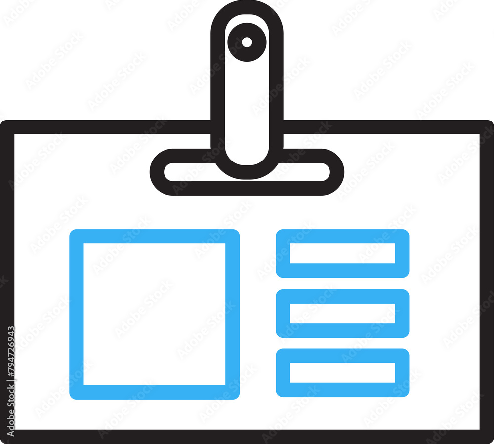 Obraz premium ID Card Line Icon