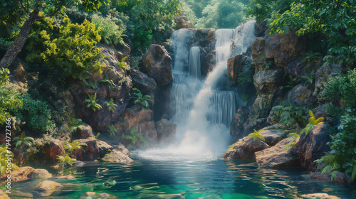 waterfall in the jungle © Adeel