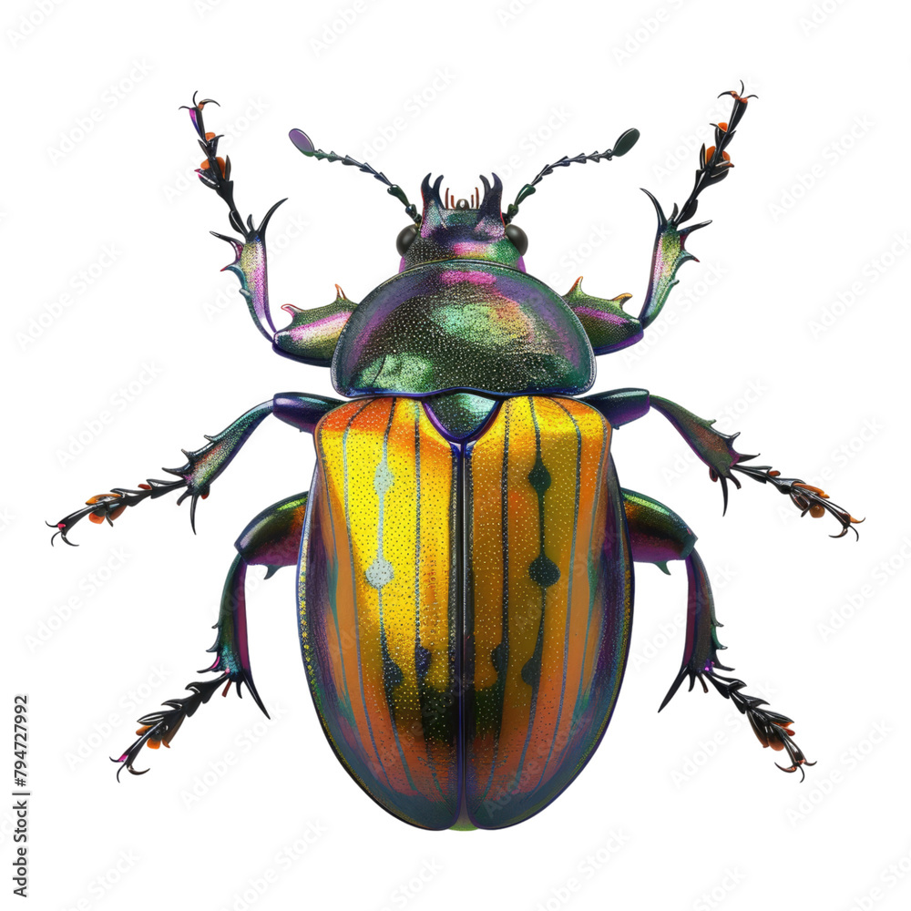 Colorful beetle isolated on transparent background Colorful beetle isolated on transparent background
