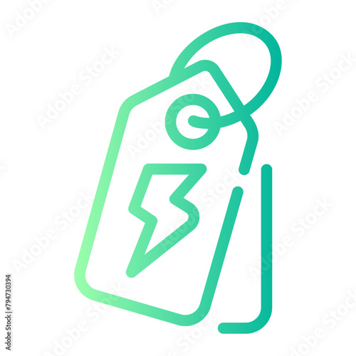 price tag Line Gradient Icon