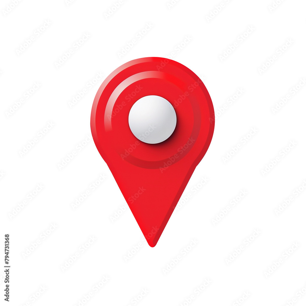 Red pin icon 3d for map transparent Red pin icon 3d for map transparent