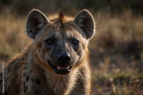 Hyena in serengeti national park serengeti country.