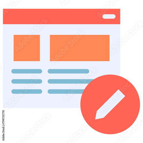blogger flat icon