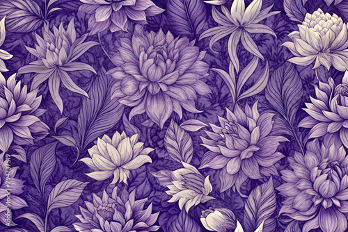 purple lotus flower pattern