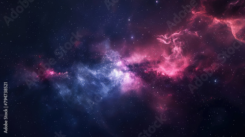 A stunning galaxy background featuring dynamic nebulae in the depths of space photo