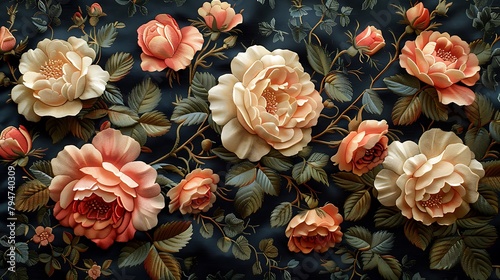 Delight in the whimsical charm of a floral brocade, where blooming motifs cascade across the fabric like a garden in full bloom. Each petal is a testament to the beauty of nature.