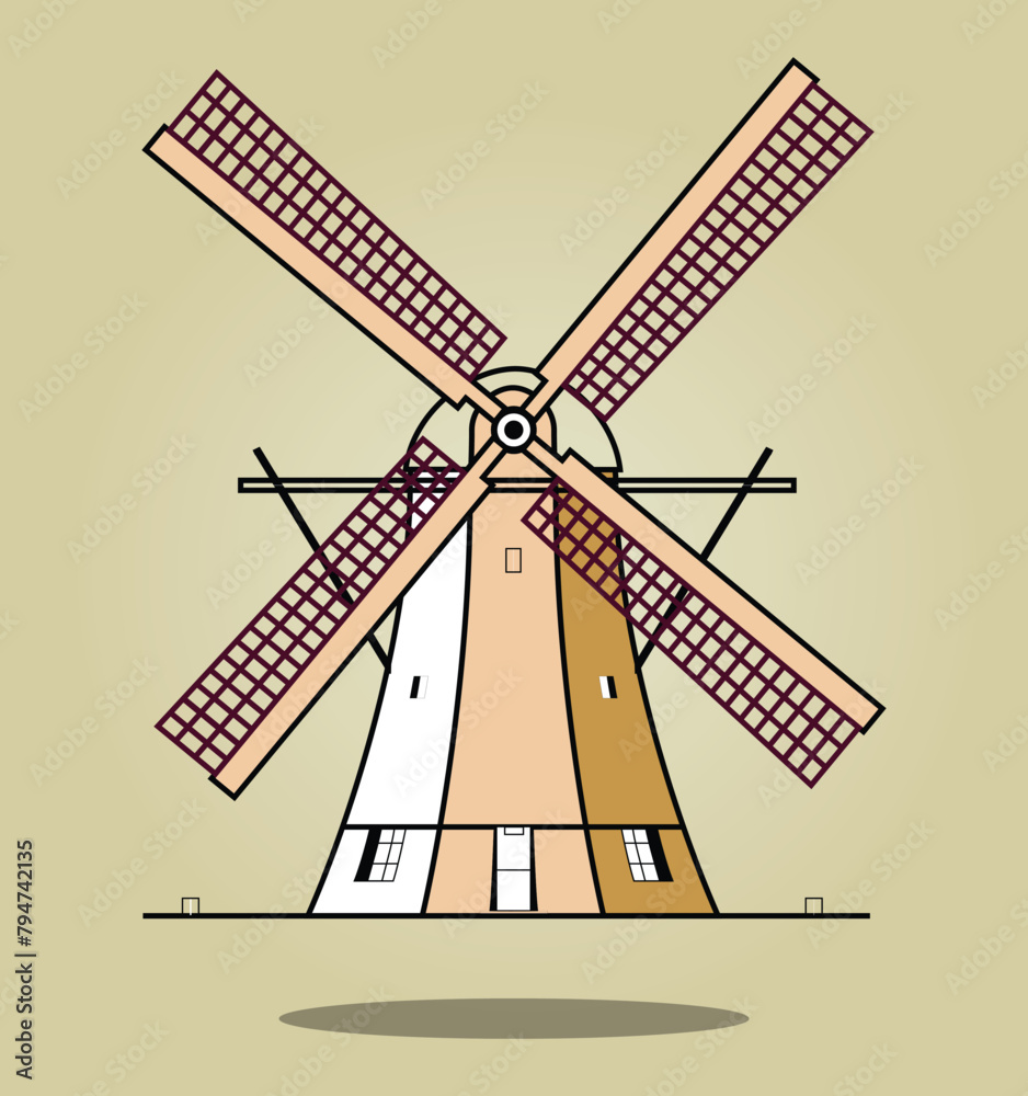 Windmil Colorful Vector Design