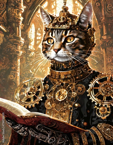 スチームパンク世界での猫の司教 photo